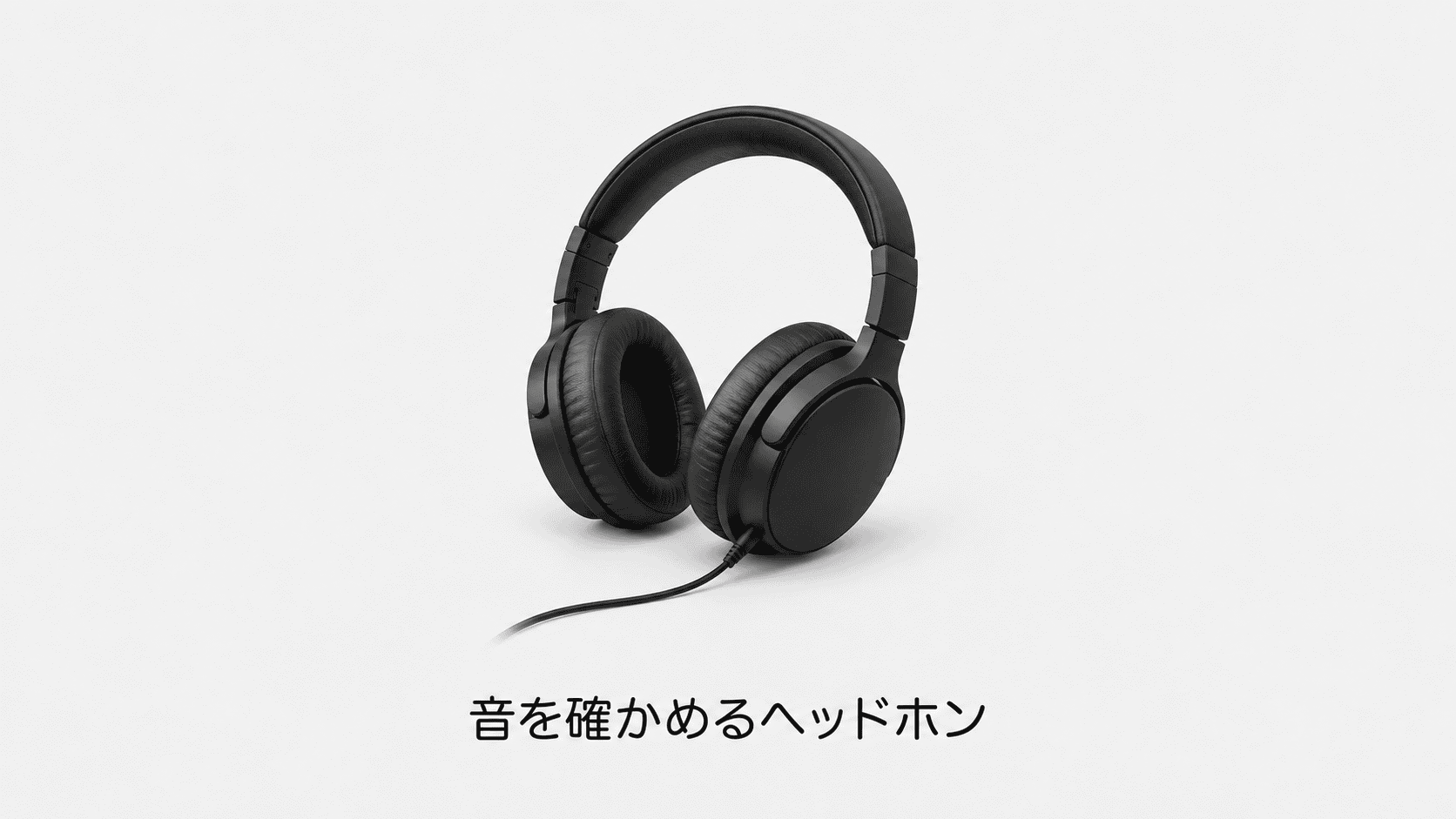 音を確かめるヘッドホン(機材のイメージイラスト)
